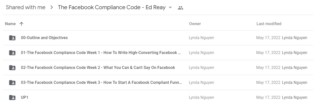 Ed Reay - The Facebook Compliance Code1