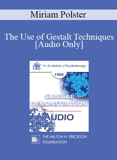 [Audio Download] EP85 Clinical Presentation 19 - The Use of Gestalt Techniques: A Supervision Session - Miriam Polster