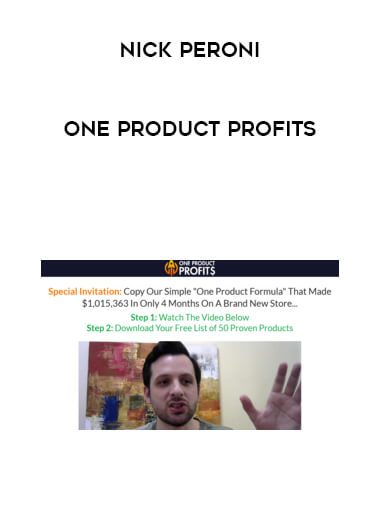 Nick Peroni - One Product Profits