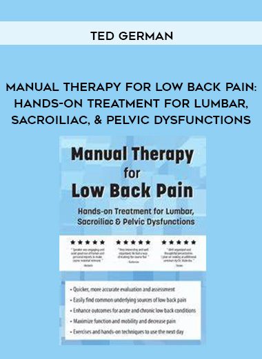 [Download Now] Manual Therapy for Low Back Pain: Hands-on Treatment for Lumbar