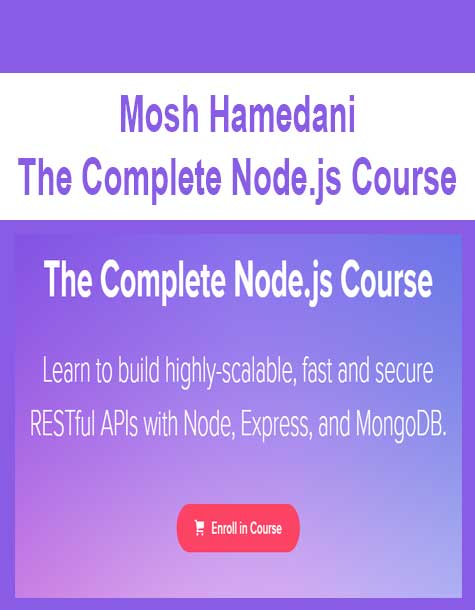 [Download Now] Mosh Hamedani - The Complete Node.js Course
