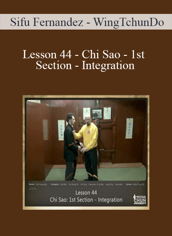 [Download Now] Sifu Fernandez - WingTchunDo - Lesson 44 - Chi Sao - 1st Section - Integration