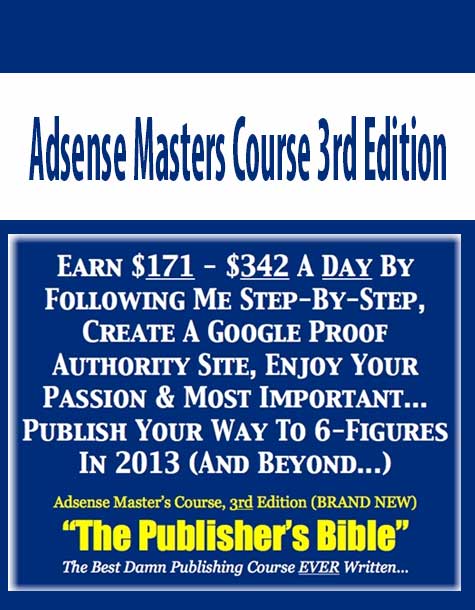 Adsense Masters Course 3rd Edition