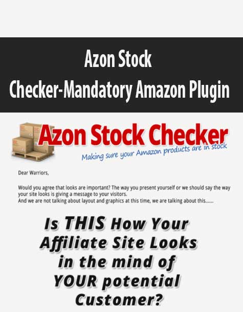 Azon Stock Checker-Mandatory Amazon Plugin