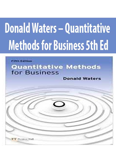 Donald Waters – Quantitative Methods for Business 5th Ed