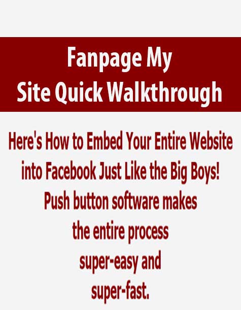Fanpage My Site Quick Walkthrough