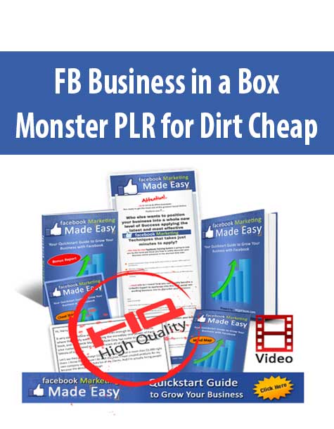 FB Business in a Box Monster PLR for Dirt Cheap